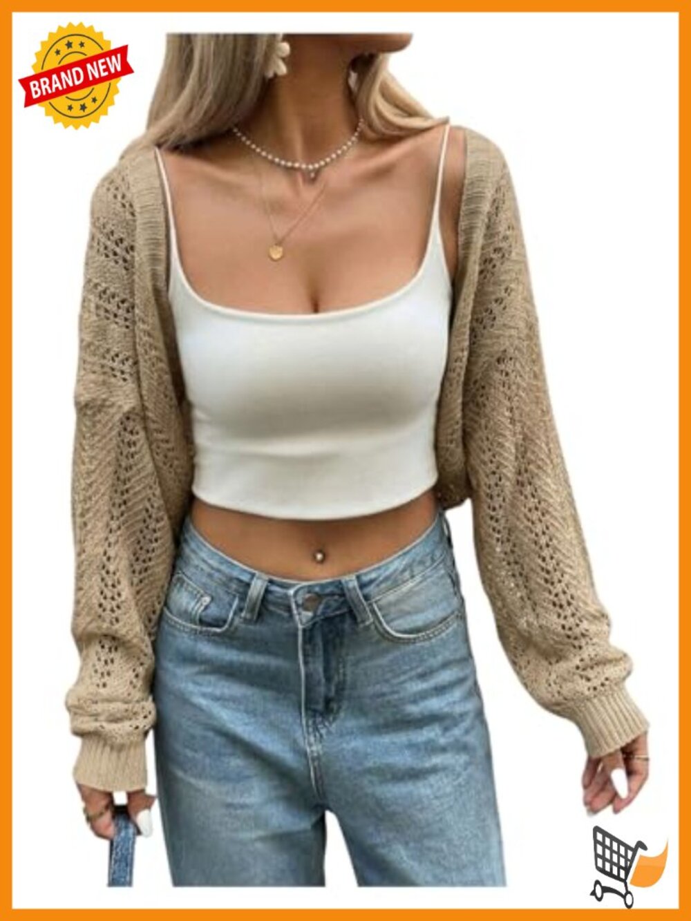 Crochet Lightweight Oversized Boho Cardigan Summer Open Front Shrug